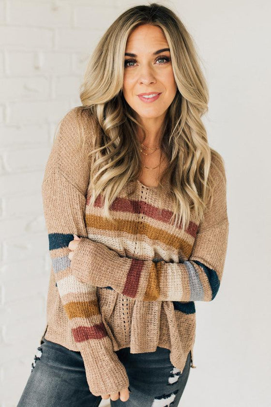 Katie Striped Low Gauge Sweater