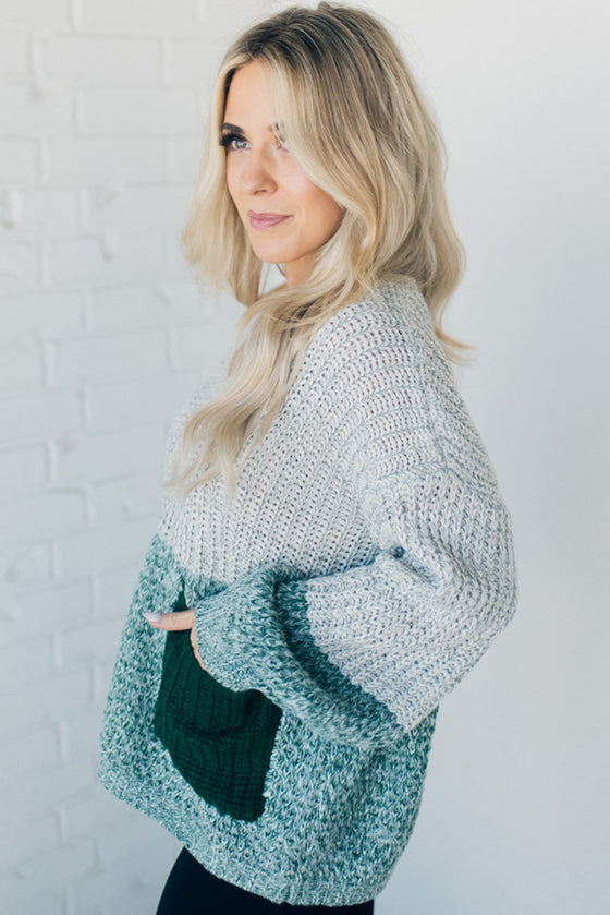 Kim V-Neck Pocket Sweater