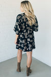 Kimono Sleeve Printed Mini Dress