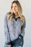 Laila Leopard Collared Pullover