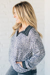 Laila Leopard Collared Pullover