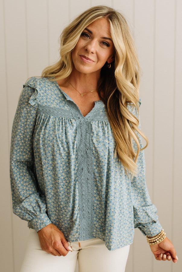 Layla Lace Detail Top – RubyClaire Boutique