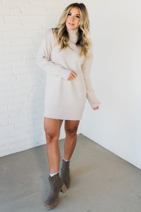 Leah Turtleneck Shift Dress