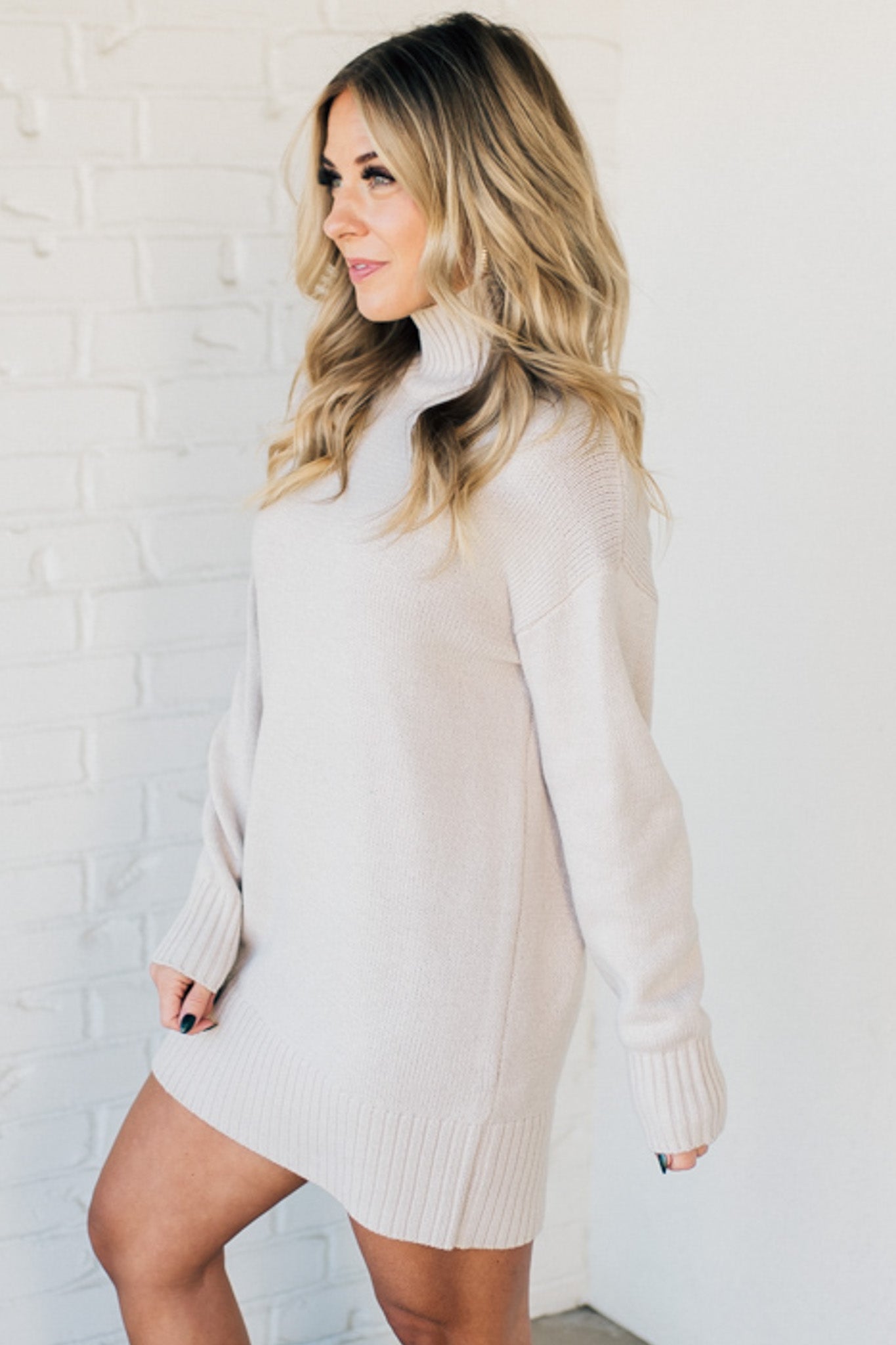 Leah Turtleneck Shift Dress