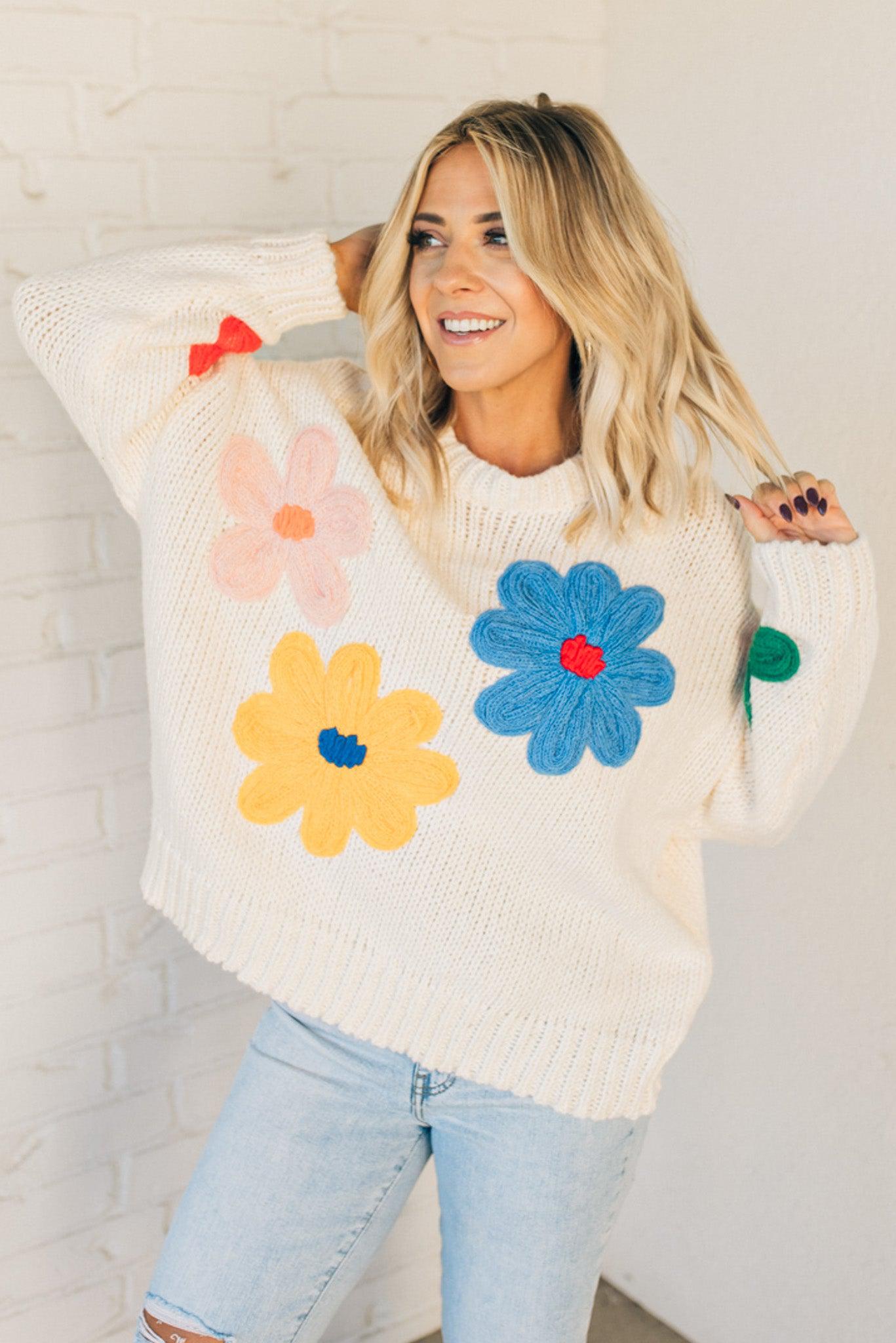 Lennon Floral Woven Sweater