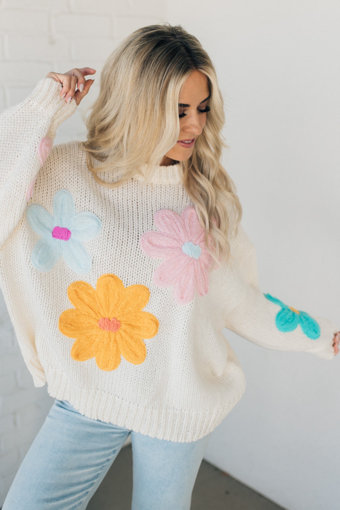 Lennon Floral Woven Sweater