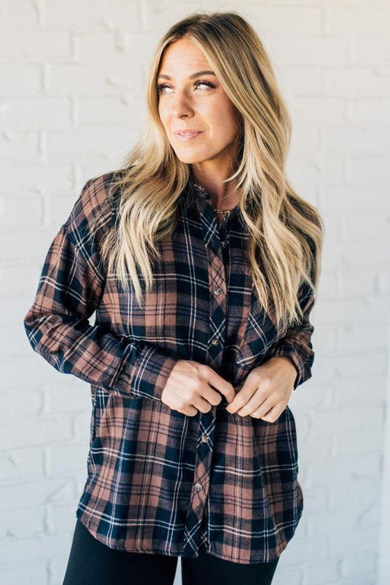 Logan Flannel Plaid Top