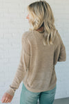 Loose Knit Ribbed Panel Sweater