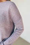 Loose Knit Ribbed Panel Sweater