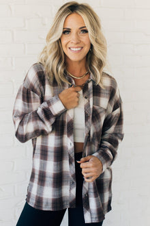  Loved On Plaid Top
