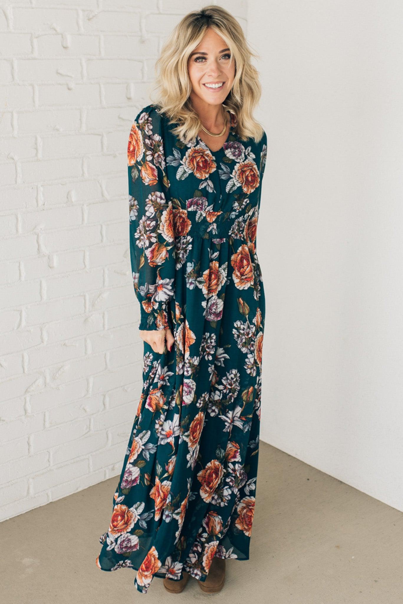 Lyra Floral Smocked Waist Maxi Dress