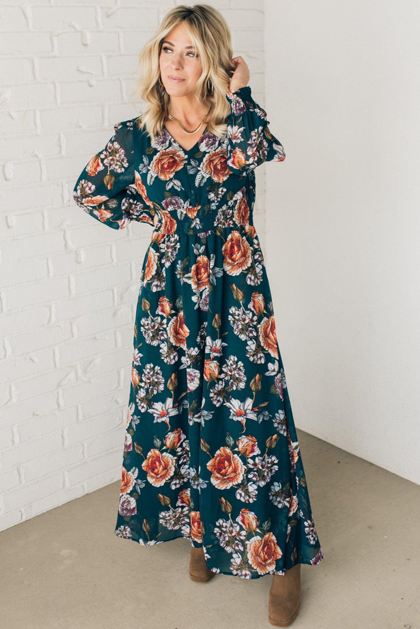 Lyra Floral Smocked Waist Maxi Dress