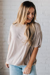 Maelyn Mineral Wash Ribbed Tee