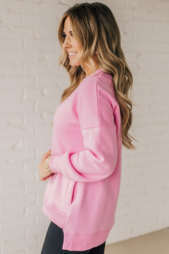 Mandi High Low Fleece Pullover