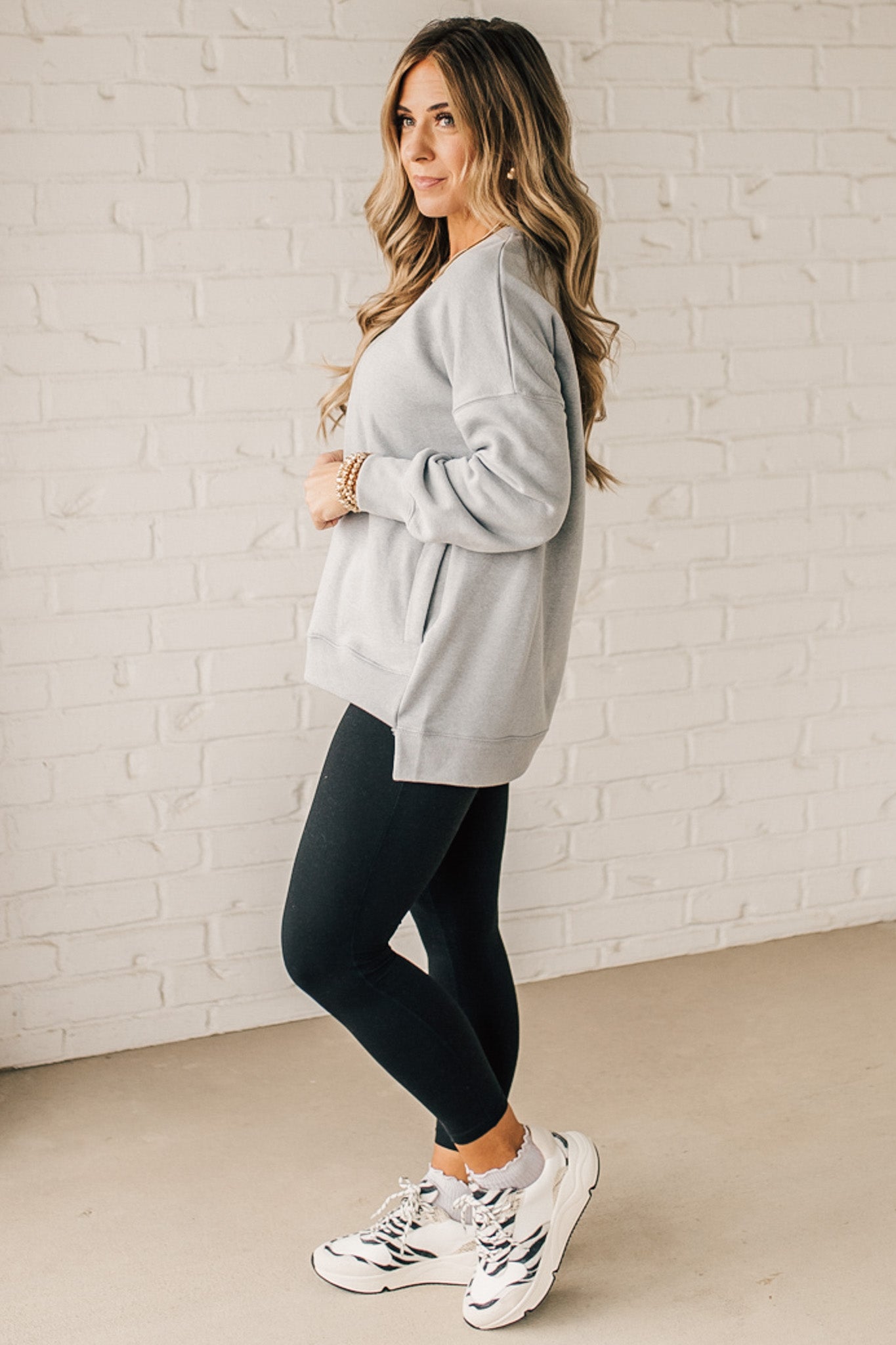 Mandi High Low Fleece Pullover