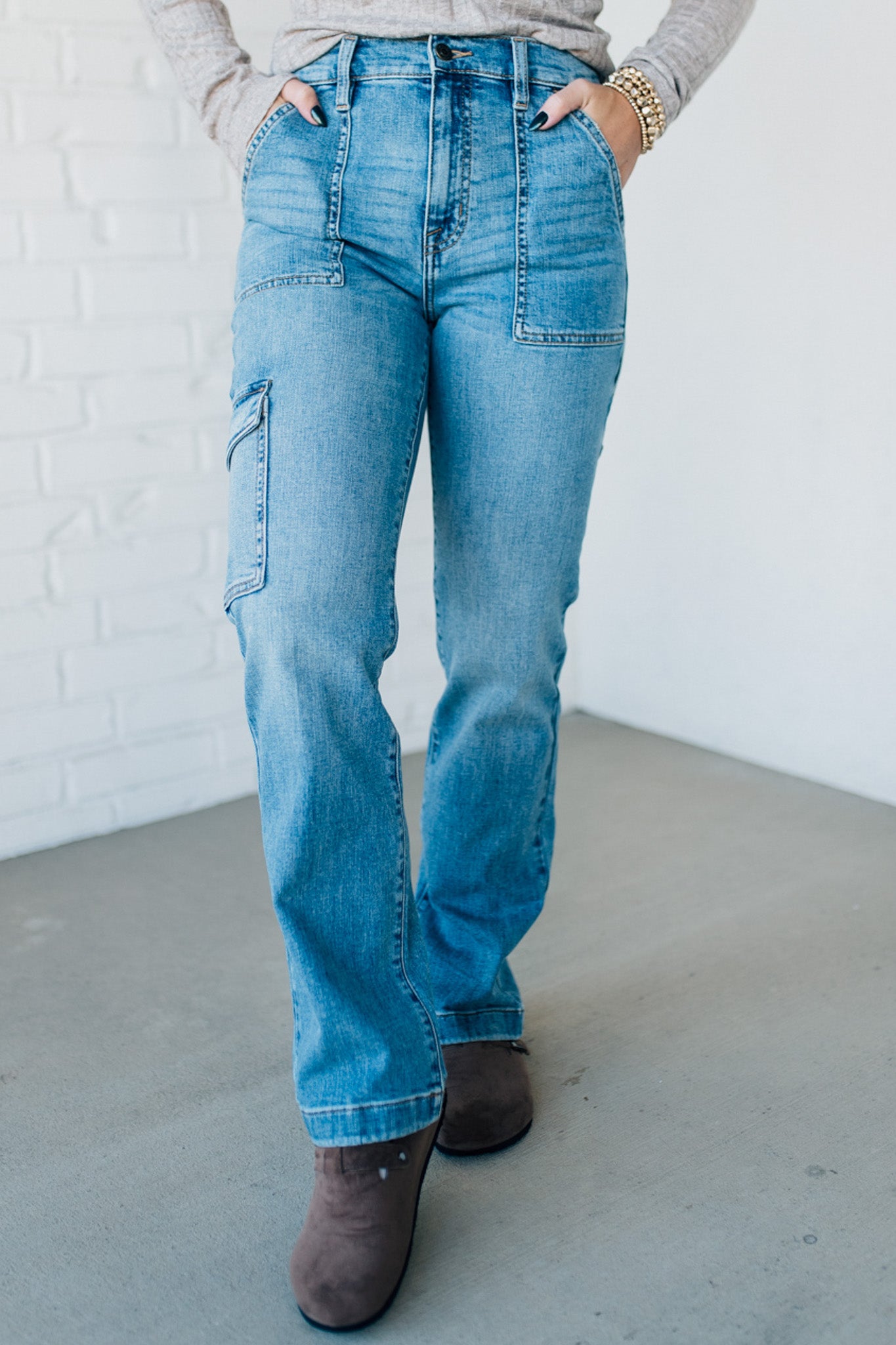 Maverick High Rise Cargo Dad Jeans