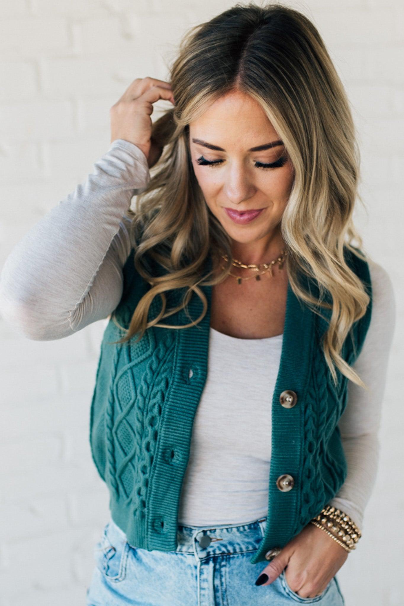 Melinda Cable Knit Vest