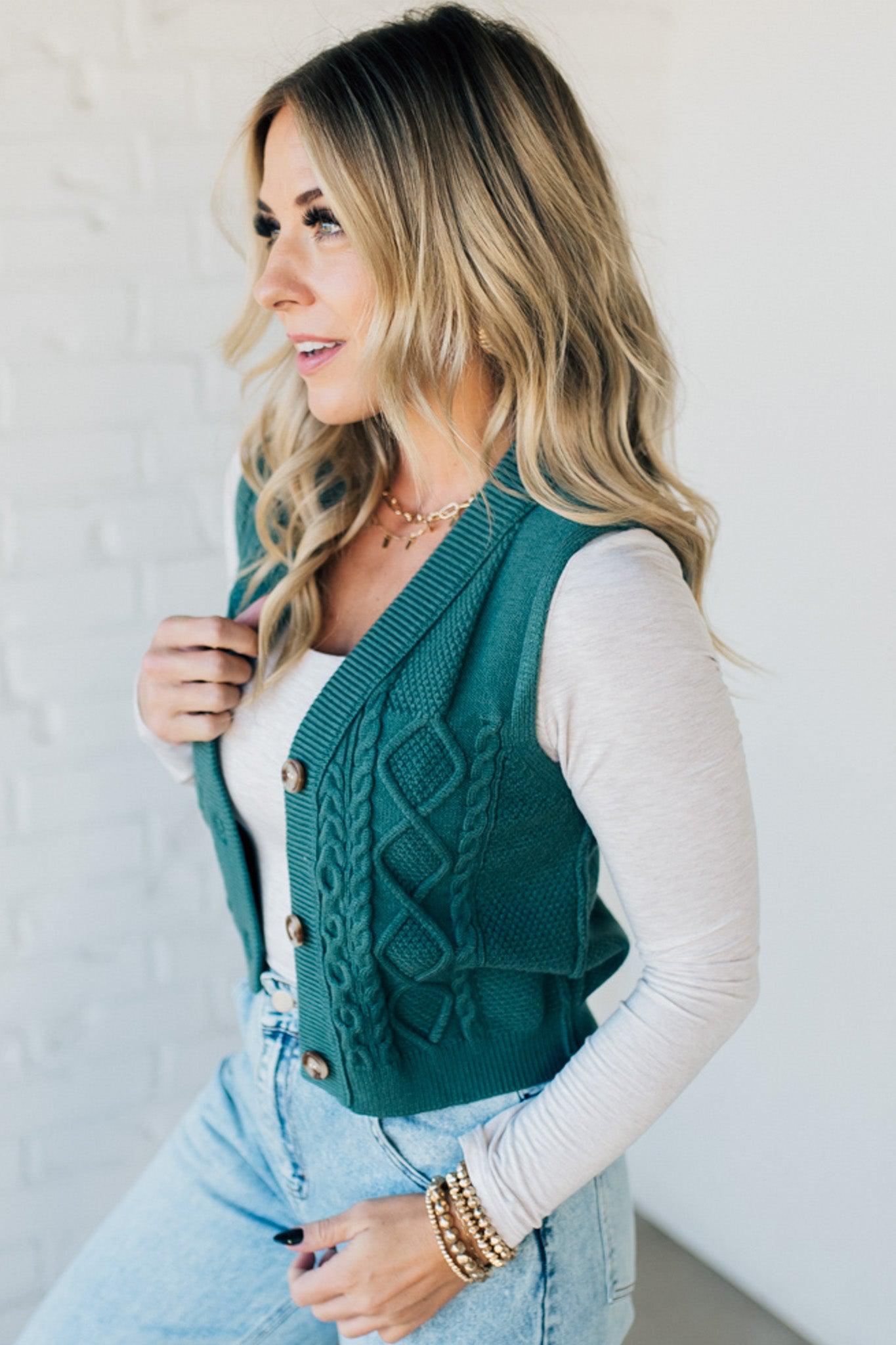 Melinda Cable Knit Vest