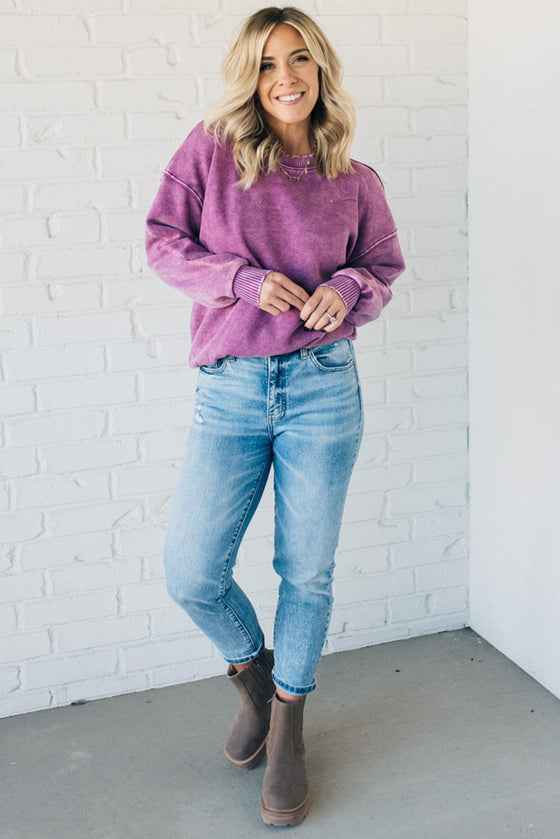 Mineral Wash Fleece Lined Pullover