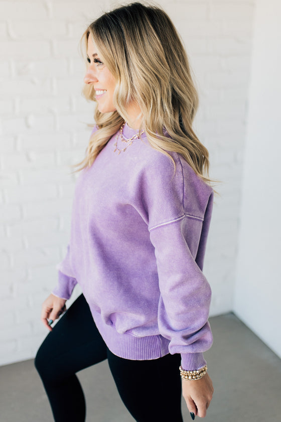 Mineral Wash Fleece Lined Pullover