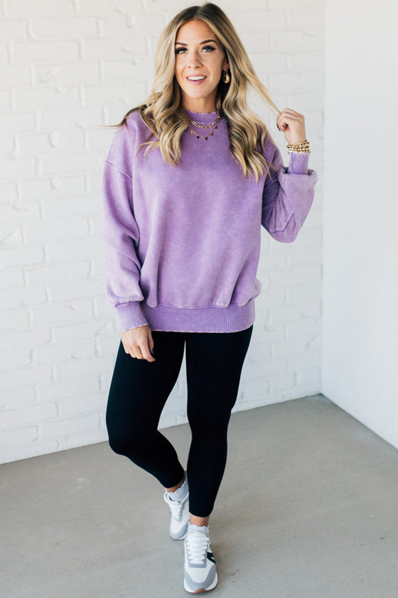 Mineral Wash Fleece Lined Pullover