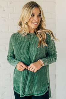  Mineral Wash Waffle Tunic