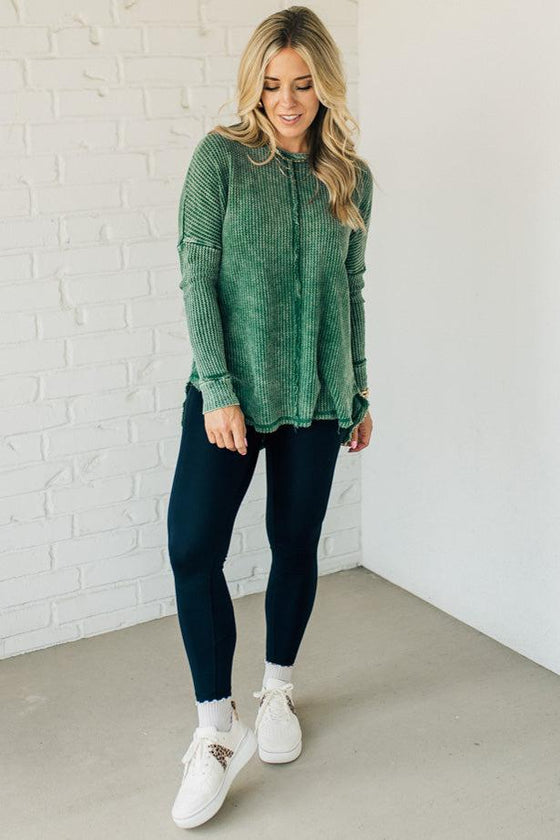 Mineral Wash Waffle Tunic