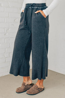  Mineral Wash Wide Leg Sweats