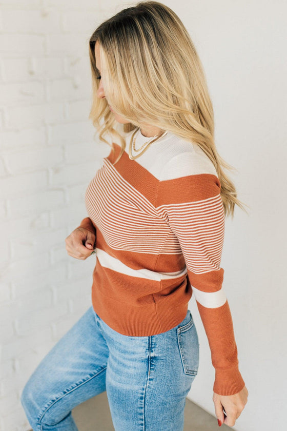 Molly Mixed Stripe Textured Tee