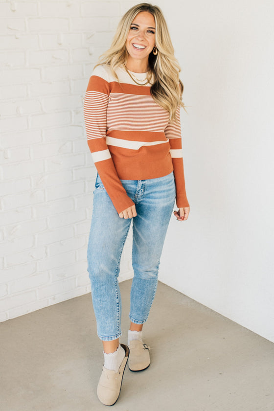 Molly Mixed Stripe Textured Tee