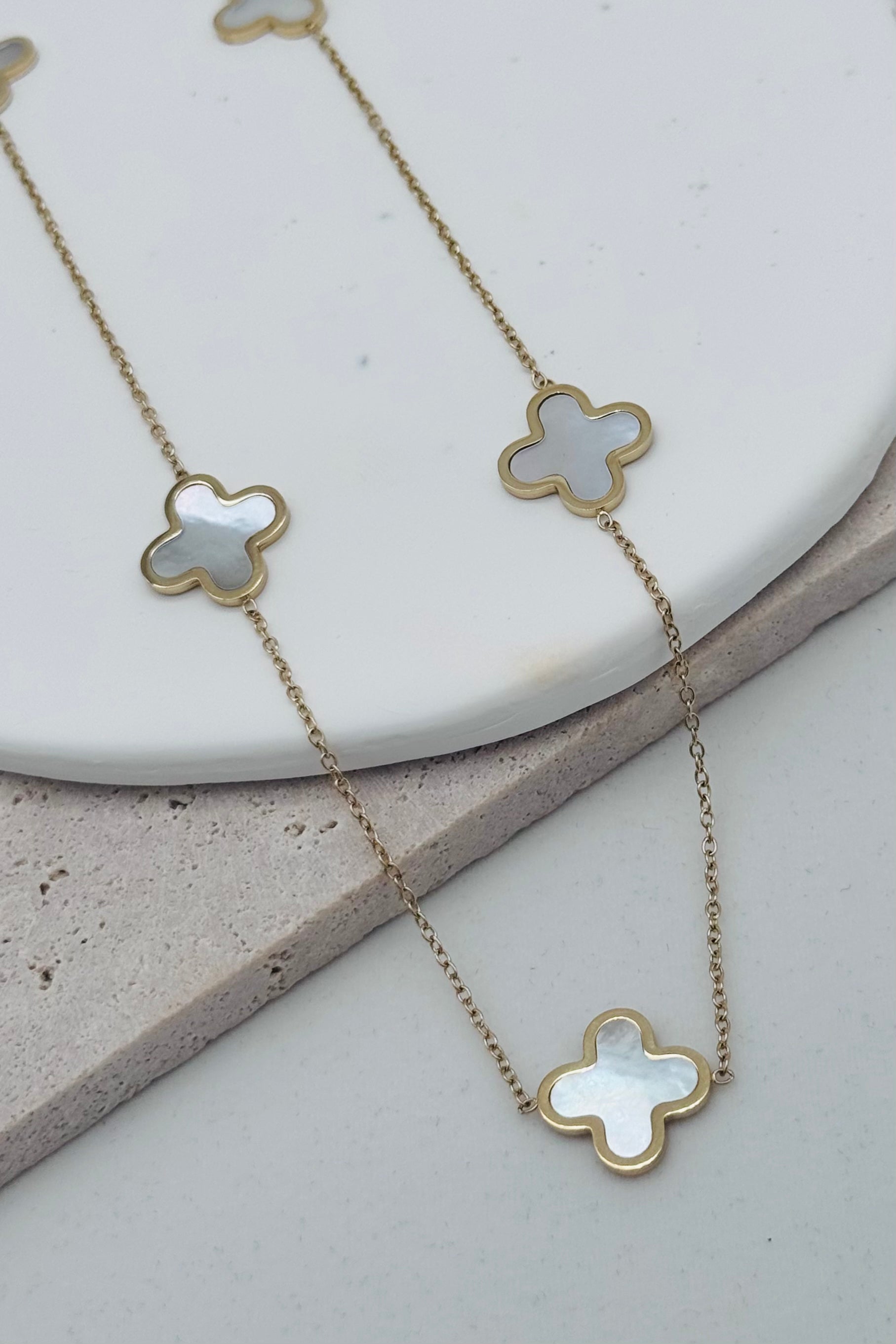 Multi Clover Charm Necklace