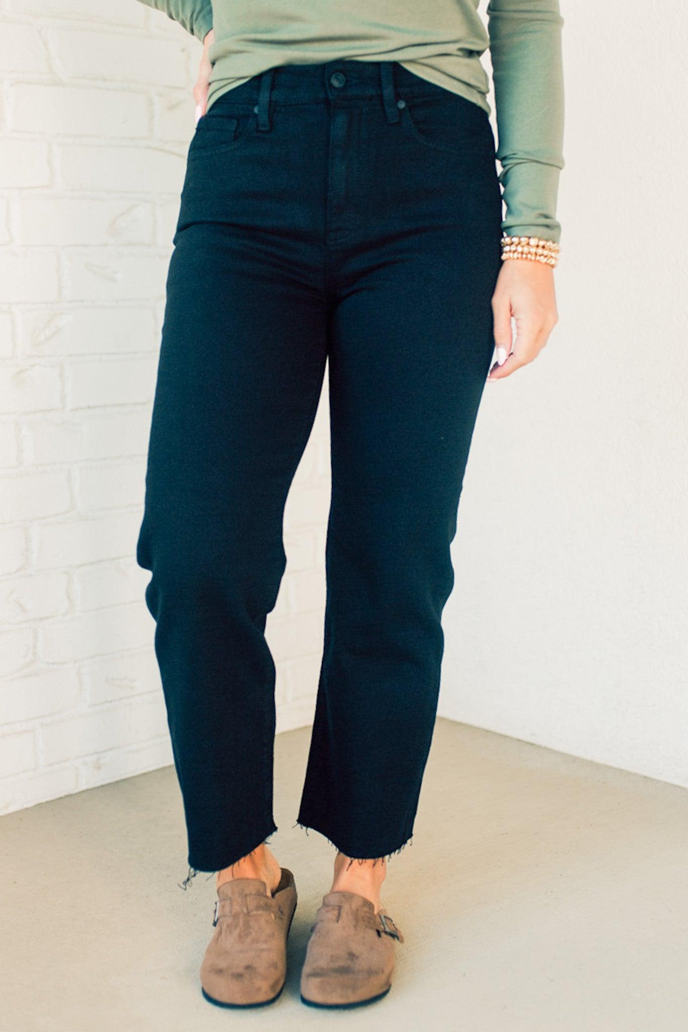 Natascha Raw Edge Black Pants