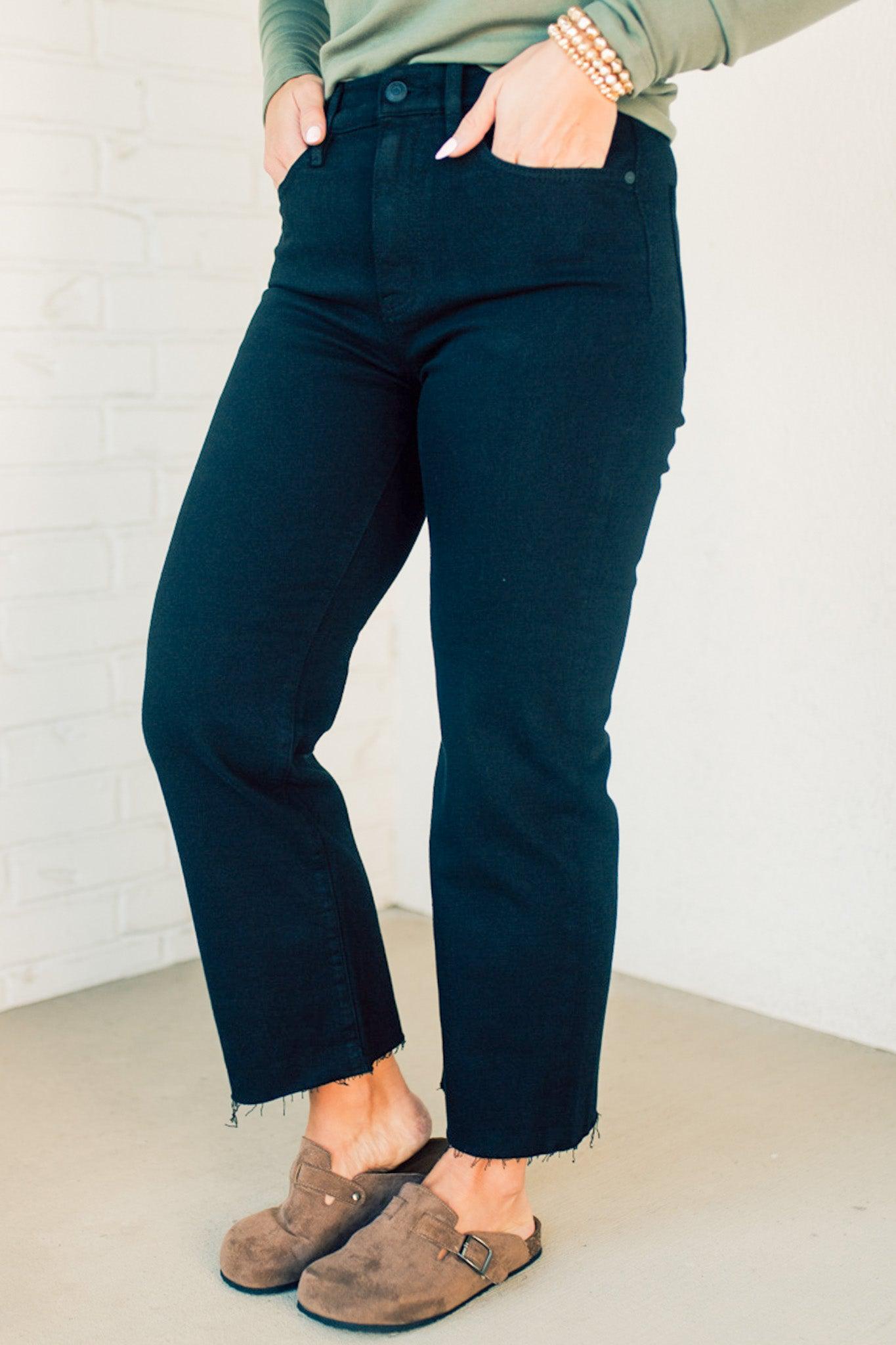 Natascha Raw Edge Black Pants