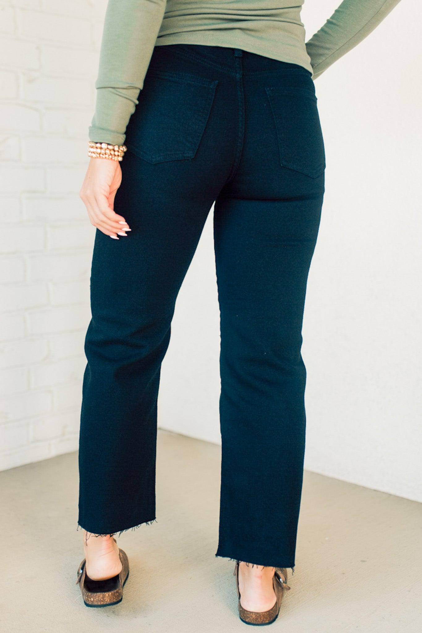 Natascha Raw Edge Black Pants