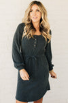 Nia Corded Button Henley Dress