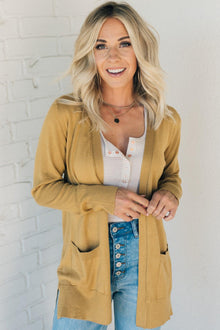  Open Front Knit Cardigan