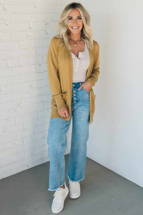 Open Front Knit Cardigan