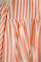 Close-up of a red and white striped fabric texture