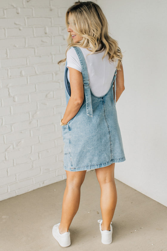 Paisley Denim Jumper Dress