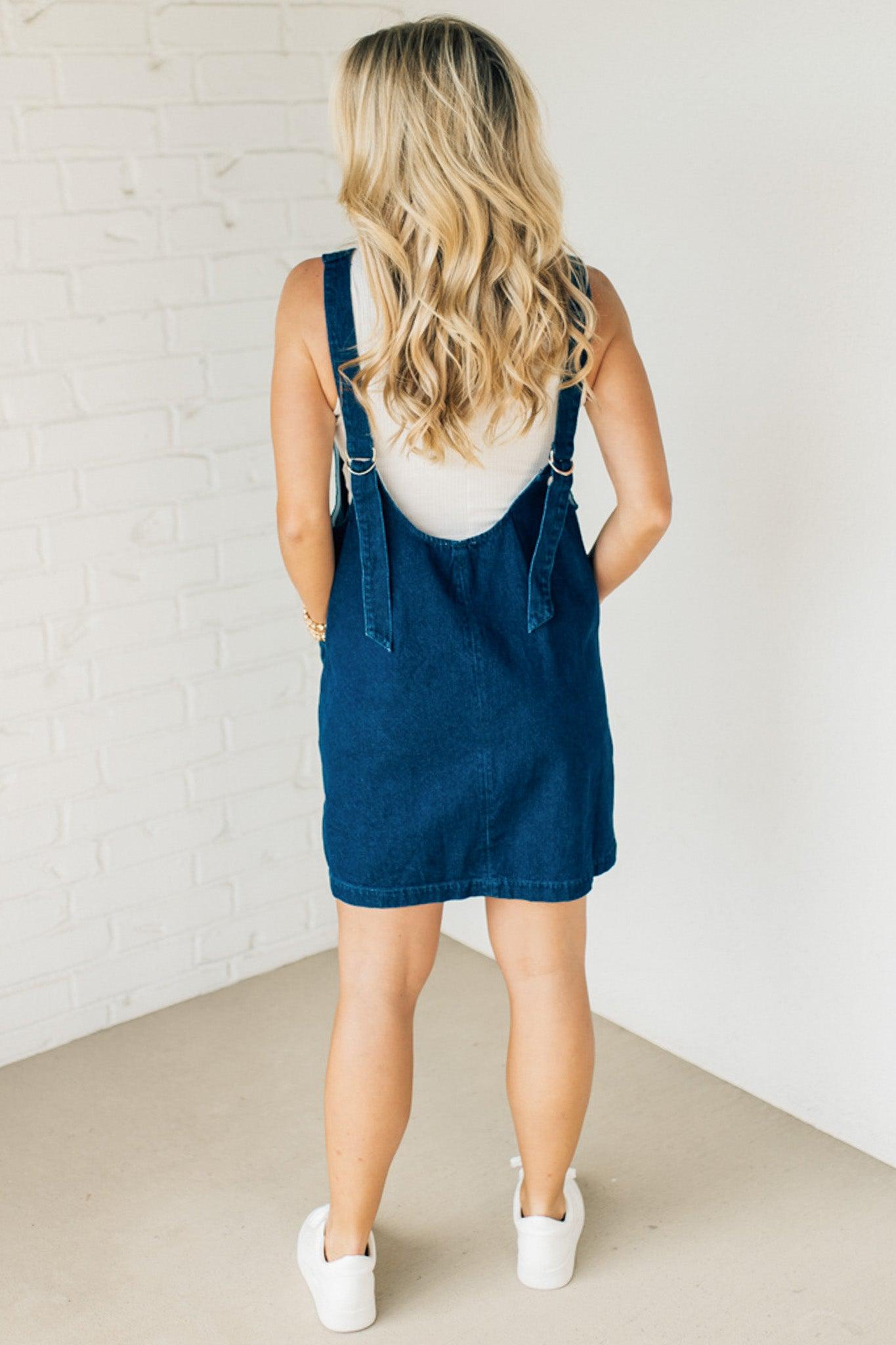 Paisley Denim Jumper Dress