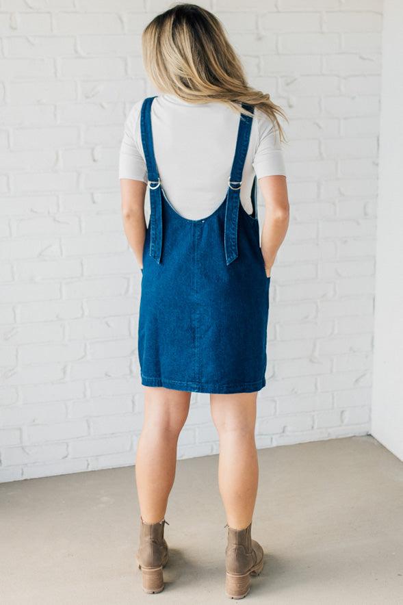 Paisley Denim Jumper Dress