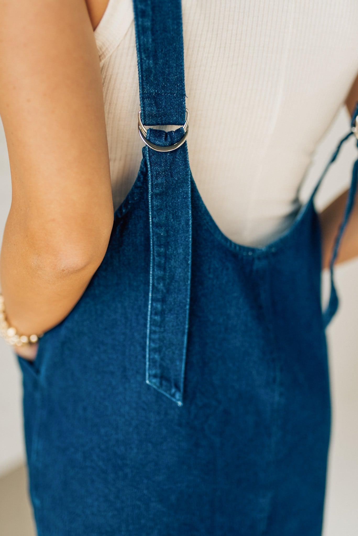 Paisley Denim Jumper Dress