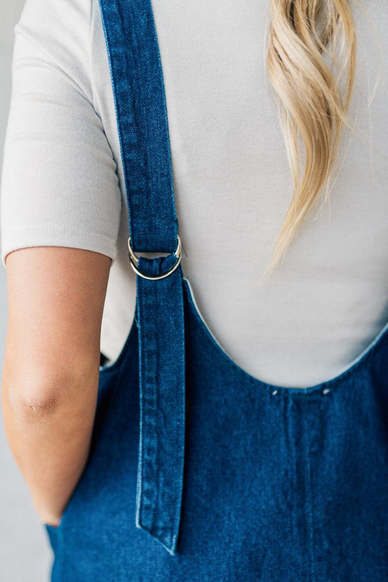 Paisley Denim Jumper Dress