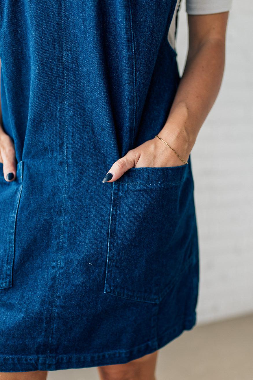 Paisley Denim Jumper Dress