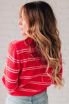 Pearl Buttoned Stripe Sweater