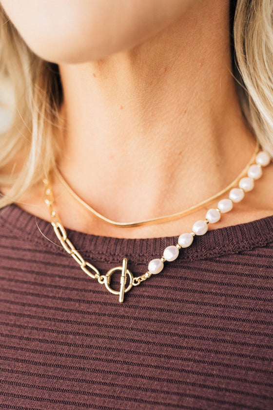 Pearl Linked Necklace Set