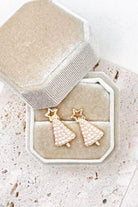 Pearl-embellished Christmas Tree Stud Earrings