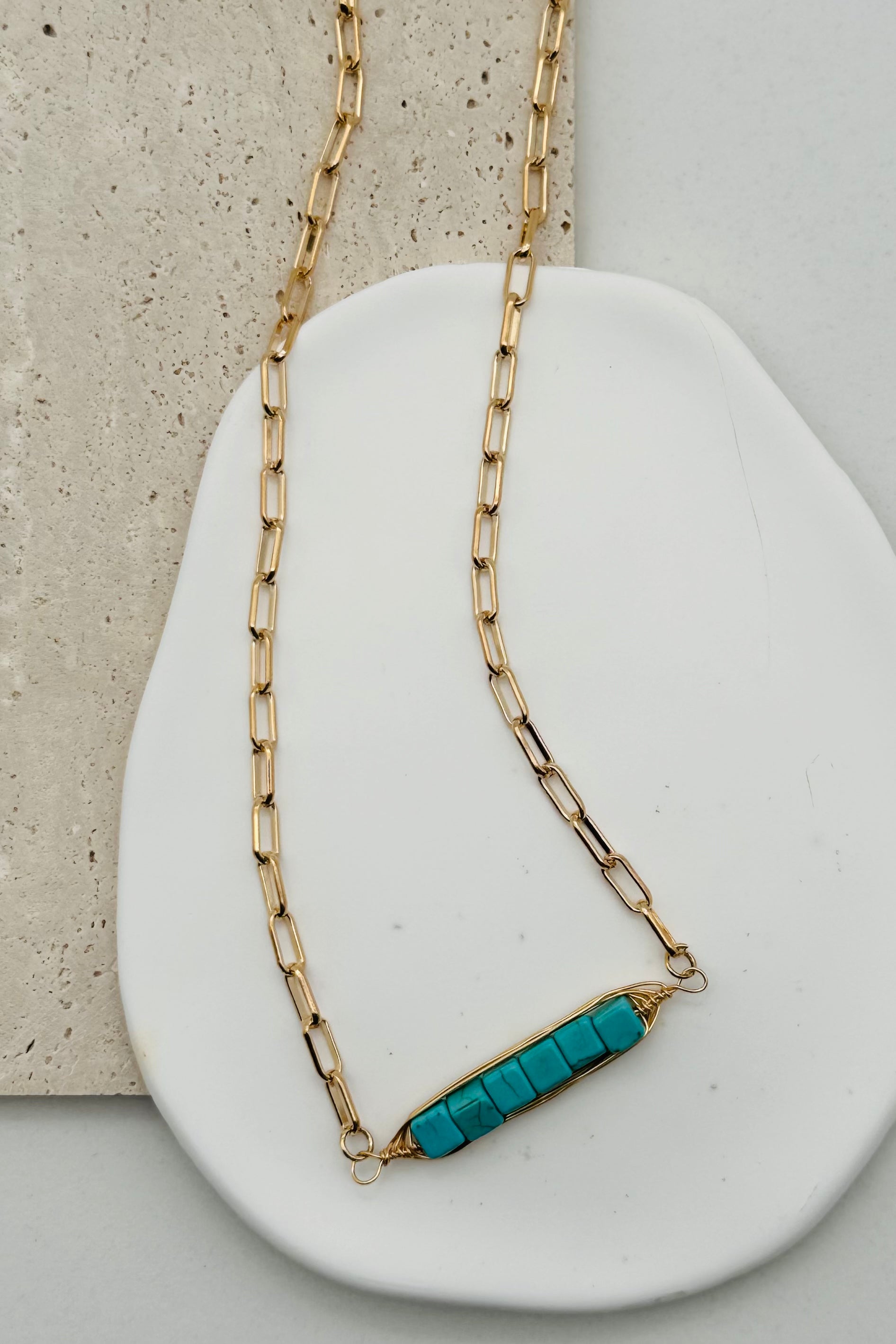 Peas in a Pod Turquoise Necklace