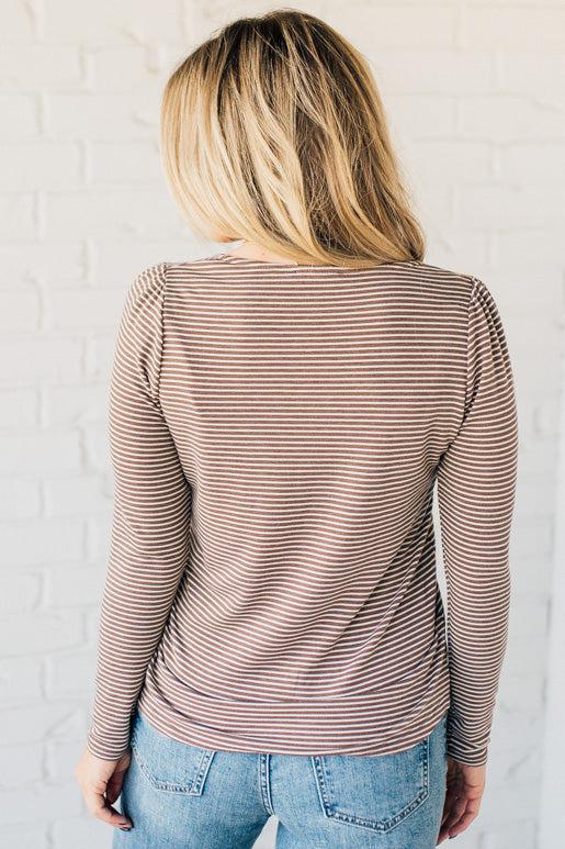 Penny Pinstriped Scoopneck Tee