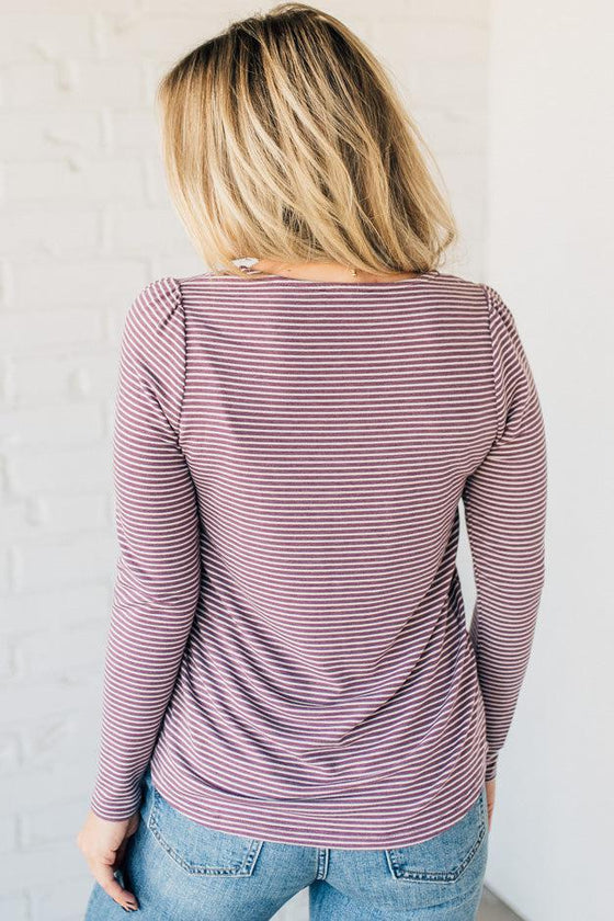 Penny Pinstriped Scoopneck Tee